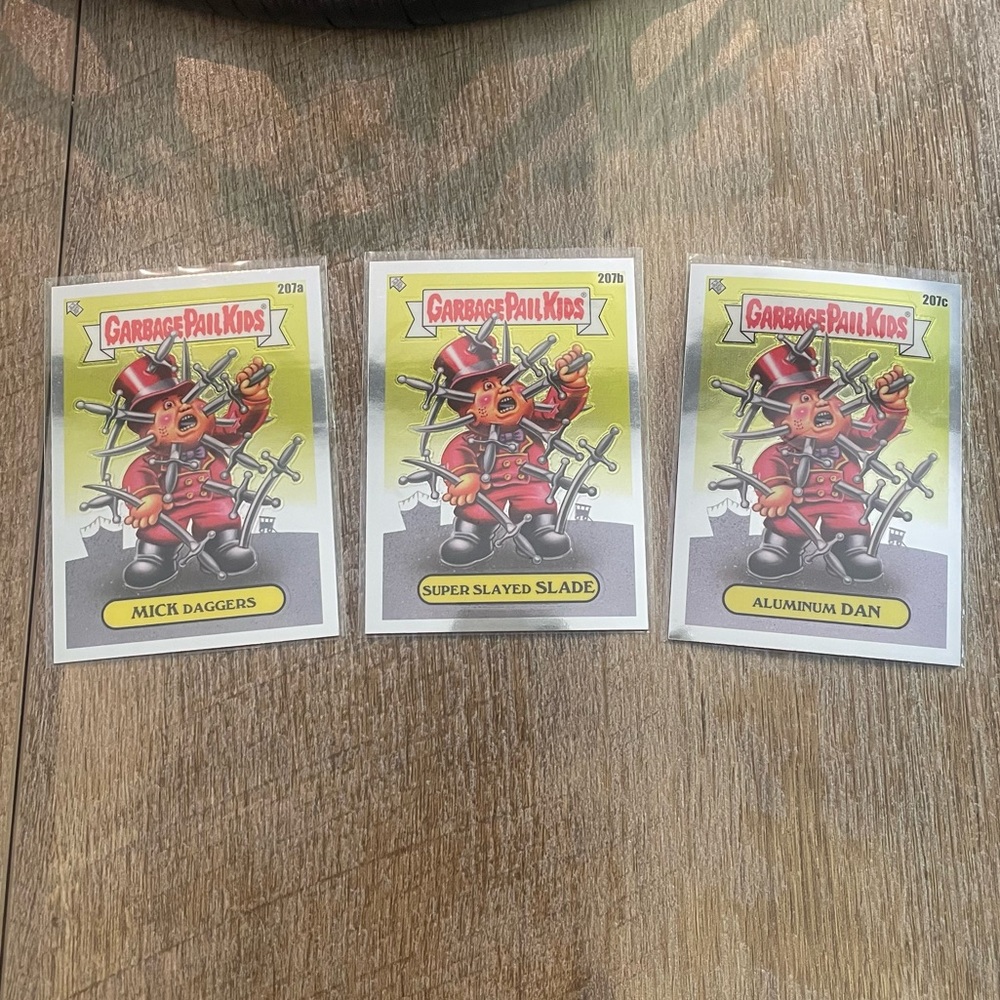 Garbage Pail Kids Trading Cards Set with C Card variation Aluminum Dan 207a/b/c